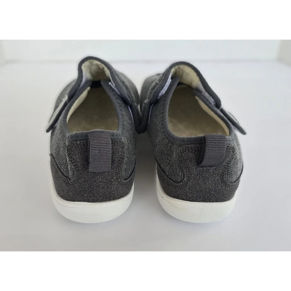 LeIsfIt Women's Memory Foam House Slippers Gray Hook & Loop EU 41 Comfort